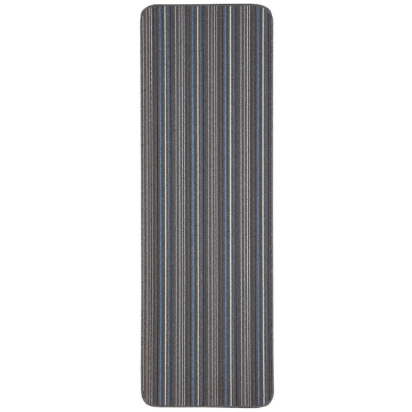 Stockholm Lead/Light Blue Washable Mat 67X200 cm