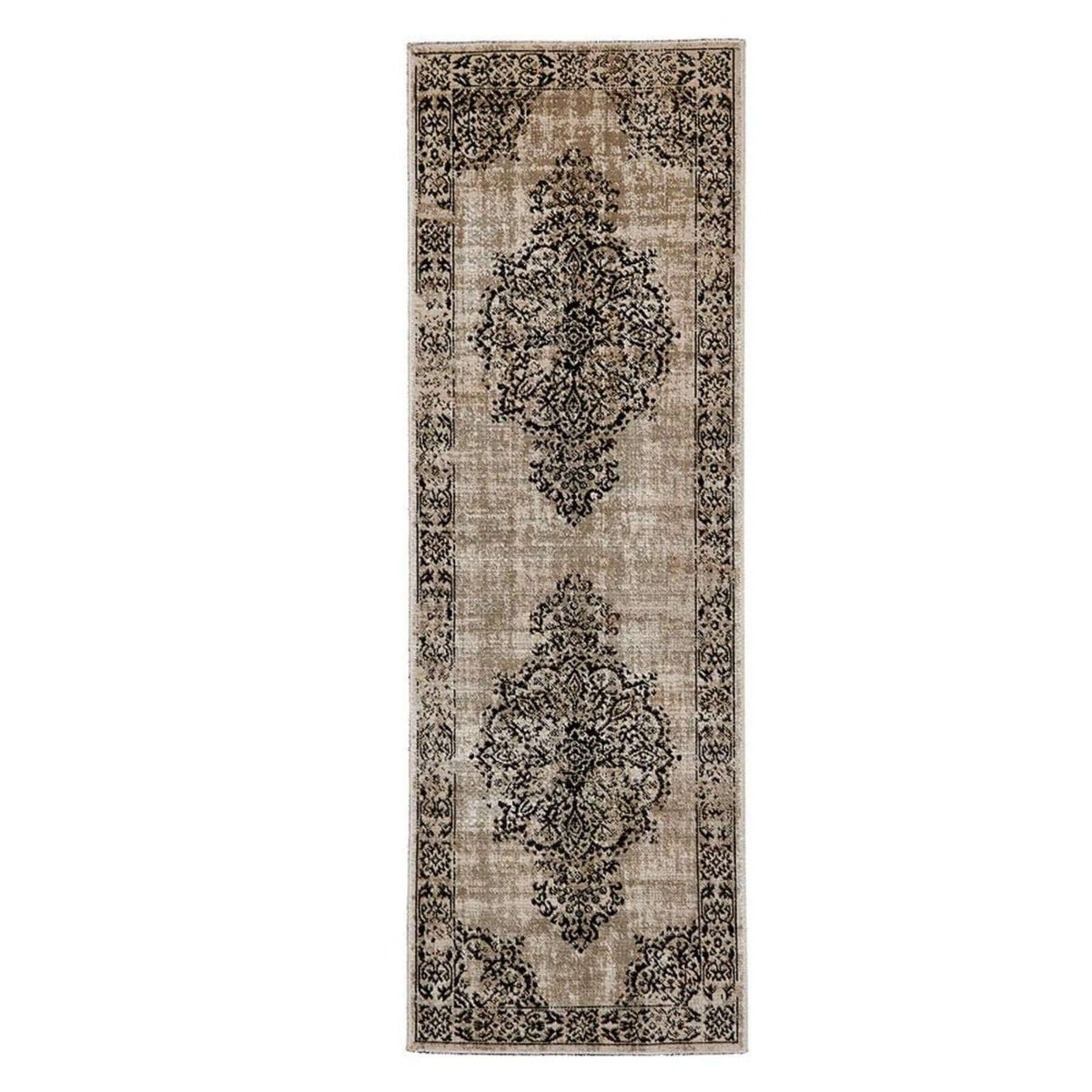 Saville Grey/Black Vintage Rug 67X200 cm