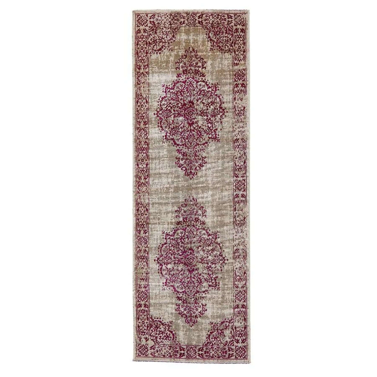 Saville Grey/Raspberry Vintage Rug 67X200 cm