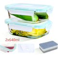 Borosilicate Glass Food Storage Containers with Snap-Lock Lids – BPA-Free, Microwave & Dishwasher Safe, Stackable, Available in 2, 4 & 6-Pack MULTI United Kingdom