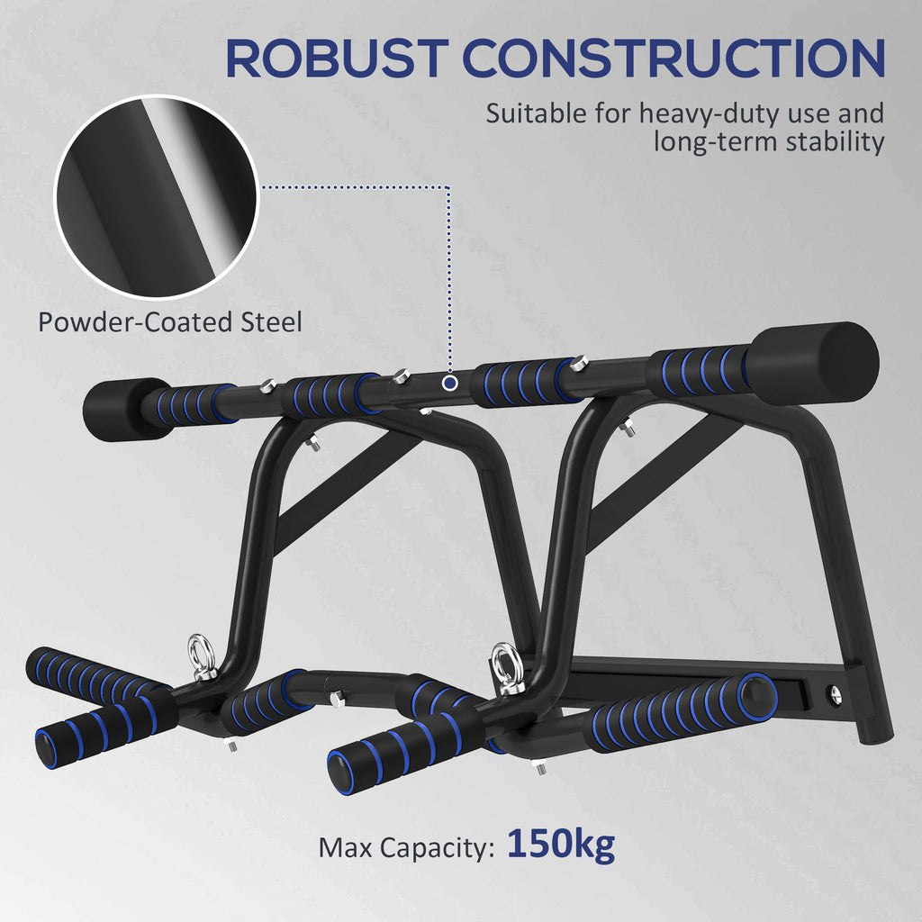 Multi-Grip Pull Up Bar, Chin Up Bar Doorway with Non-Slip Grips