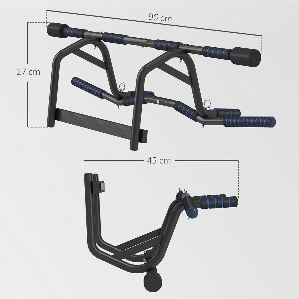 Multi-Grip Pull Up Bar, Chin Up Bar Doorway with Non-Slip Grips