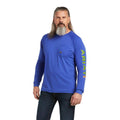 Ariat P20042 Rebar HeatFighter Moisture Wicking Long Sleeve T-Shirt ROYAL BLUE