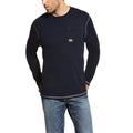 Ariat Rebar Long Sleeved Work T-Shirt Navy Blue