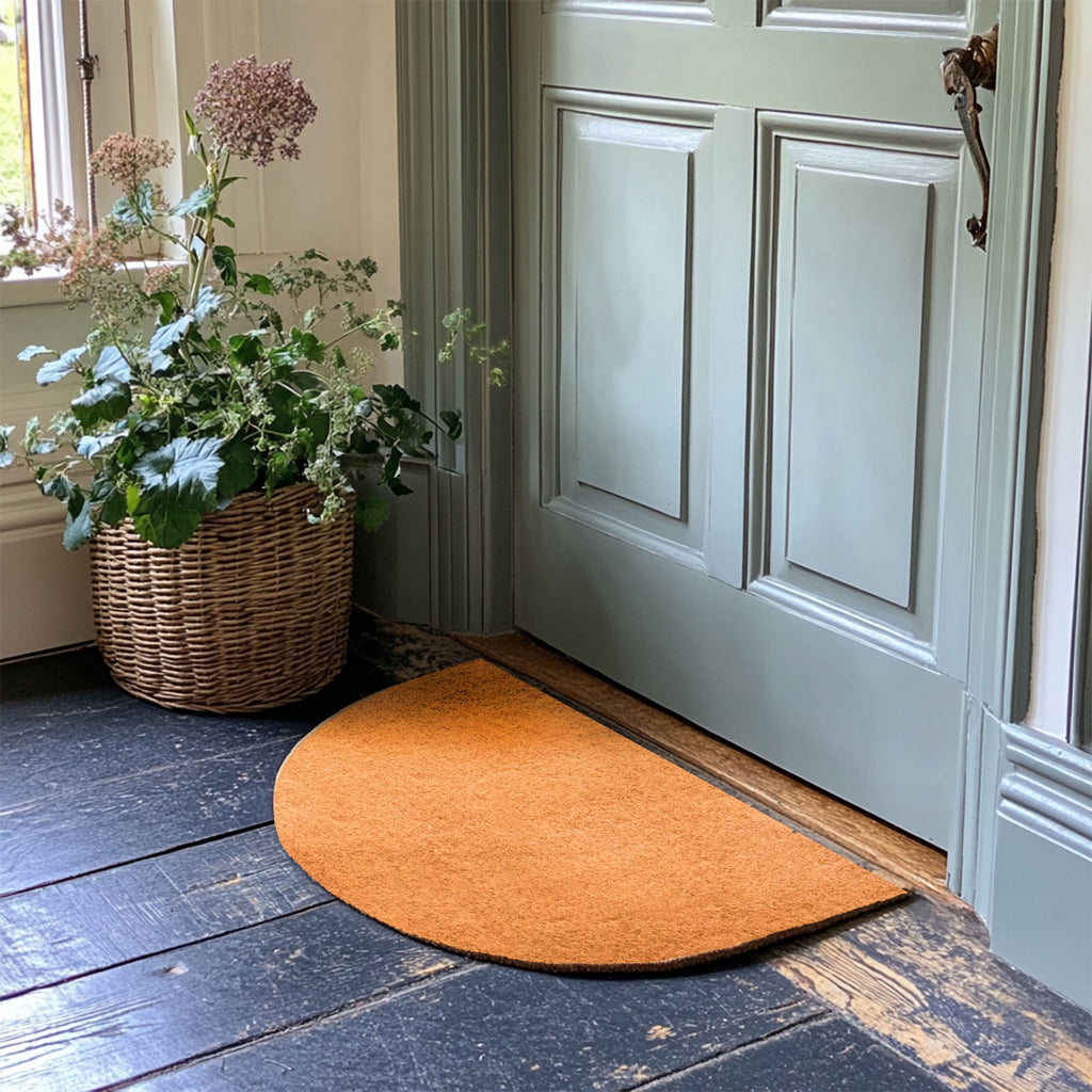 Non-Shed Synthetic Coir Halfmoon Doormat