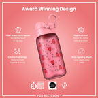 Leak Proof Kids' Water Bottle, Recyclon, Ladybugs, 350ml (12oz)