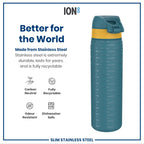 Leak Proof NFL Water Bottle, Stainless Steel, Jacksonville Jaguars, 600ml (20oz)