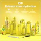 Leak Proof Slim Water Bottle, Stainless Steel, Giraffes, 600ml (20oz)