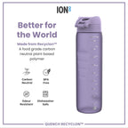 Leak Proof 1 litre Water Bottle, Recyclon, Light Purple, 1L