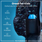 Leak Proof Water Bottle, Stainless Steel, Blue, 400ml (13oz)