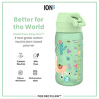 Leak Proof Kids Water Bottle, Recyclon, Llamas, 350ml (12oz)