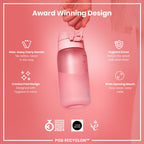 Leak Proof Kids Water Bottle, Recyclon, Rose Quartz, 350ml (12oz)