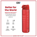 Leak Proof 1 litre Water Bottle, Recyclon, Red, 1L