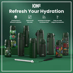 Leak Proof 1 Litre Water Bottle, Stainless Steel, Dark Green, 1L
