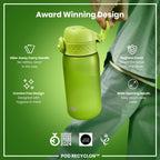 Leak Proof Kids Water Bottle, Recyclon, Green, 350ml (12oz)