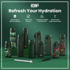 Leak Proof 1 litre Water Bottle, Recyclon, Dark Green, 1L