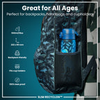 Leak Proof Slim Water Bottle, Recyclon, Dinosaurs, 500ml (18oz)