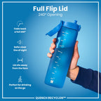 Leak Proof 1 litre Water Bottle, Recyclon, Blue, 1L
