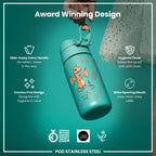 Leak Proof Kids Water Bottle, Stainless Steel, Egg to Dragon, 400ml (13oz)