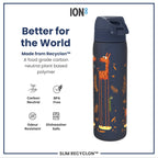 Leak Proof Slim Water Bottle, Recyclon, Giraffe, 500ml (18oz)
