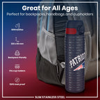 Leak Proof NFL Water Bottle, Stainless Steel, New England Patriots, 600ml (20oz)