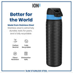 Leak Proof NFL Water Bottle, Stainless Steel, Carolina Panthers, 600ml (20oz)