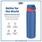 Leak Proof NFL Water Bottle, Stainless Steel, Buffalo Bills, 600ml (20oz)