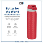 Leak Proof NFL Water Bottle, Stainless Steel, Atlanta Falcons, 600ml (20oz)