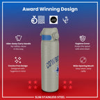 Leak Proof NFL Water Bottle, Stainless Steel, Dallas Cowboys, 600ml (20oz)