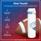 Leak Proof NFL Water Bottle, Stainless Steel, Tennessee Titans, 600ml (20oz)