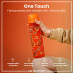 Leak Proof Slim Water Bottle, Recyclon, Music, 500ml (18oz)
