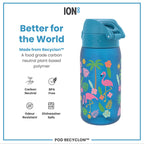 Leak Proof Kids Water Bottle, Recyclon, Flamingos, 350ml (12oz)
