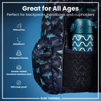 Leak Proof Slim Thermal Water Bottle, Insulated Steel, Wave, 500ml (17oz)