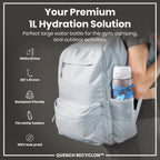 Leak Proof 1 Litre Water Bottle with Times to Drink, Recyclon, Camouflage, 1L