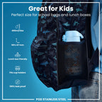 Leak Proof Kids Water Bottle, Stainless Steel, Safari, 400ml (13oz)
