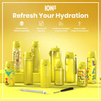 Leak Proof Kids Water Bottle, Stainless Steel, Yellow, 400ml (13oz)
