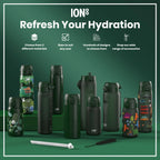 Leak Proof Thermal Steel Water Bottle, Insulated, Dark Green, 320ml (11oz)