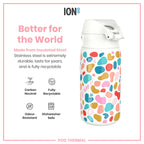 Leak Proof Thermal Steel Water Bottle, Insulated, Splodge, 320ml (11oz)