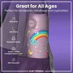 Leak Proof Slim Thermal Steel Water Bottle, Insulated, Unicorns, 500ml (17oz)