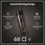 Leak Proof Slim Thermal Water Bottle, Insulated Steel, Gamer, 500ml (17oz)