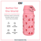 Leak Proof Thermal Steel Water Bottle, Insulated, Ladybugs, 320ml (11oz)