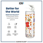 Leak Proof Slim Water Bottle, Recyclon, Football, 500ml (18oz)