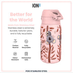 Leak Proof Kids Water Bottle, Stainless Steel, Koalas, 400ml (13oz)
