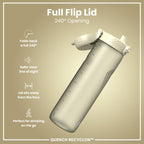Leak Proof 1 litre Water Bottle, Recyclon, Creamy White, 1L
