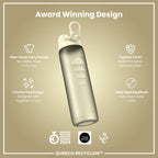 Leak Proof 1 litre Water Bottle, Recyclon, Creamy White, 1L