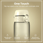 Leak Proof Slim Water Bottle, Recyclon, Creamy White, 500ml (18oz)