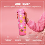 Leak Proof Slim Thermal Steel Water Bottle, Insulated, Cats, 500ml (17oz)
