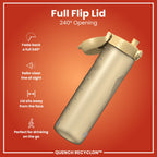 Leak Proof 1 litre Water Bottle, Recyclon, Desert, 1L