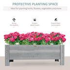 Wooden Garden Raised Bed Planter Grow Containers Pot, 100x36.5x36cm