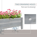Wooden Garden Raised Bed Planter Grow Containers Pot, 100x36.5x36cm